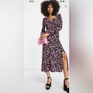 Spring dress pink and black 💖